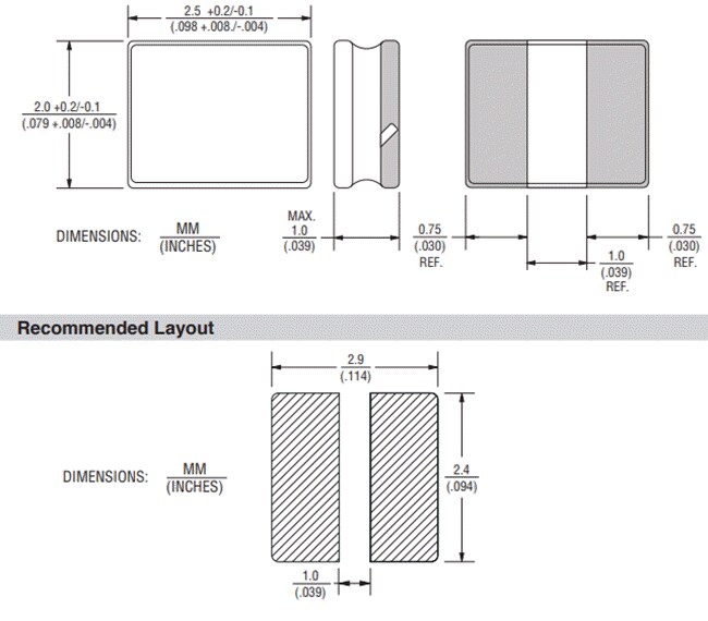 Bourns SRN2510F Semi-Shielded Power Inductors